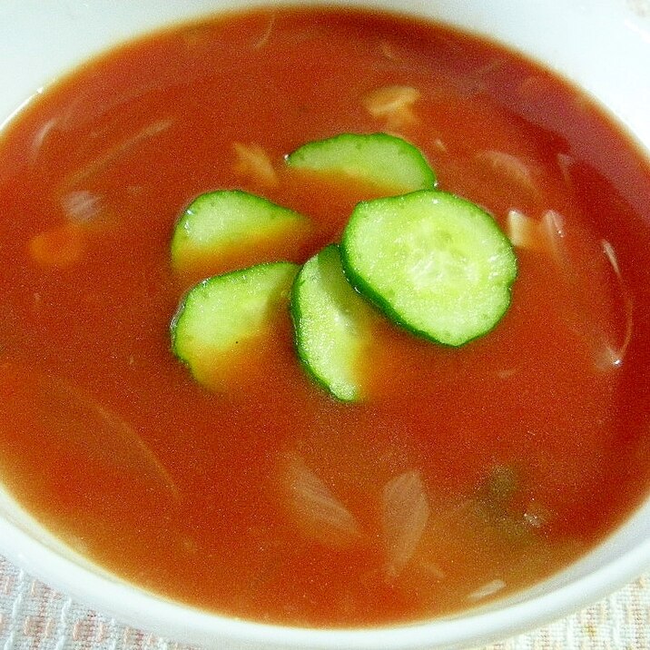 トマトジュースで!なんちゃってガスパチョ♪